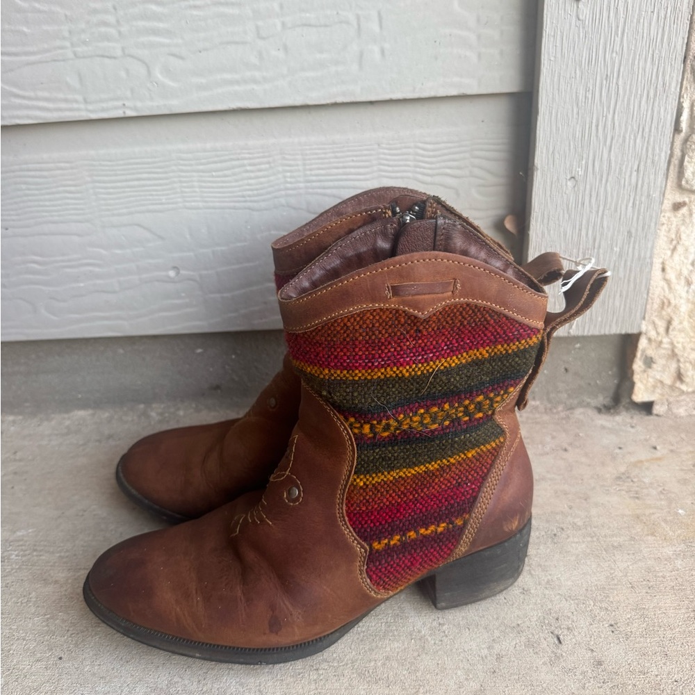 Brown Leather Born Booties - image 1